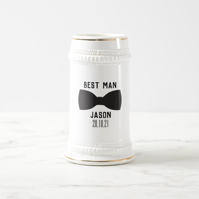 Groom Best Man Wedding Party Gift  Beer Stein (Center)