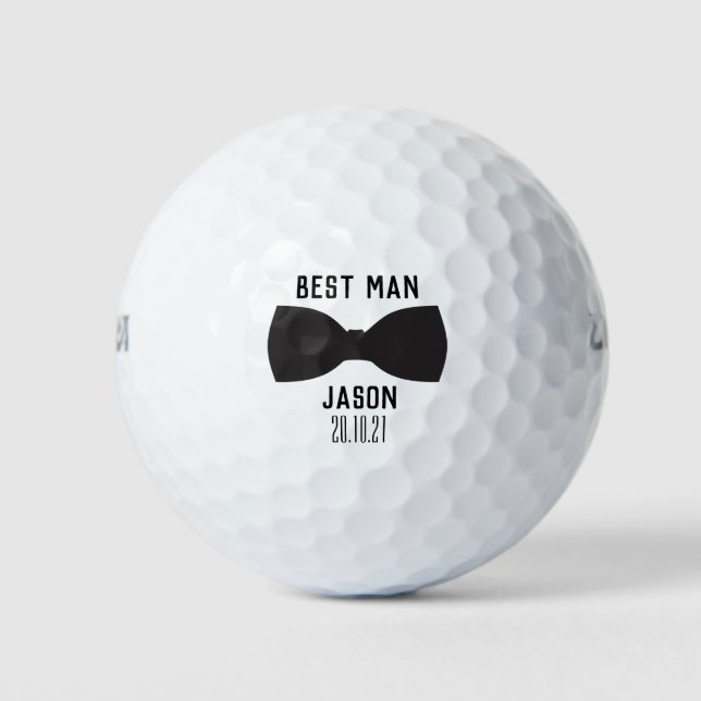 Groom Best Man Wedding Party Gift Golf Balls (Front)