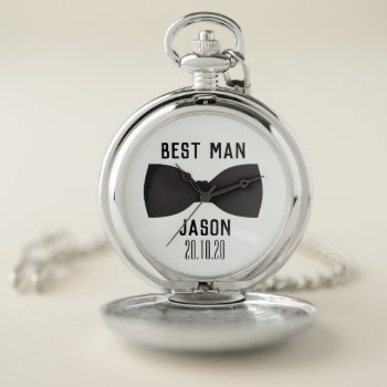 Groom Best Man Wedding Party Gift Pocket Watch by nadil2 at Zazzle