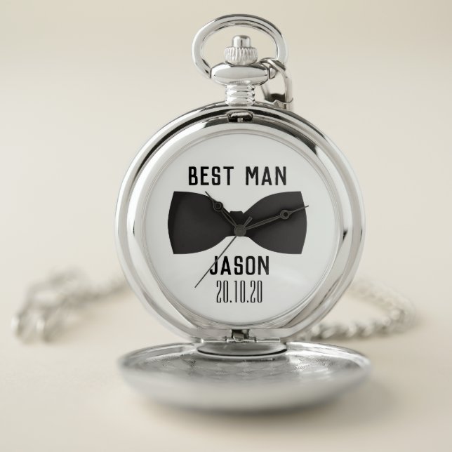 Groom Best Man Wedding Party Gift Pocket Watch (Inside)