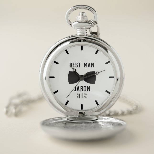 Groom Best Man Wedding Party Gift Pocket Watch (Inside)