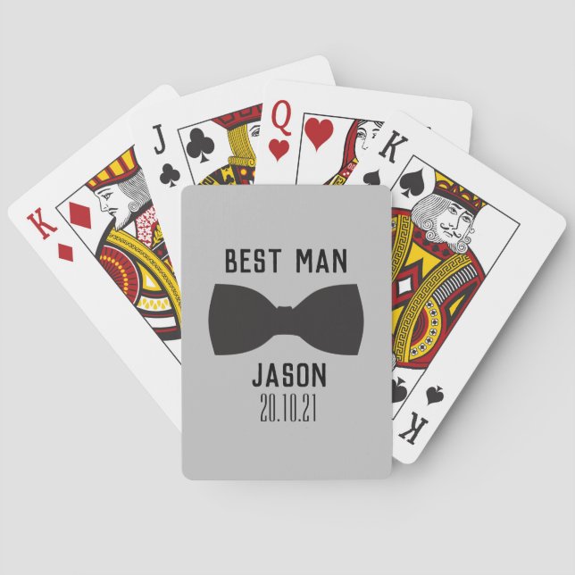 Groom Best Man Wedding Party Gift Poker Cards (Back)