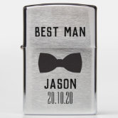 Monogram Groomsman Custom Zippo Lighter, Zazzle