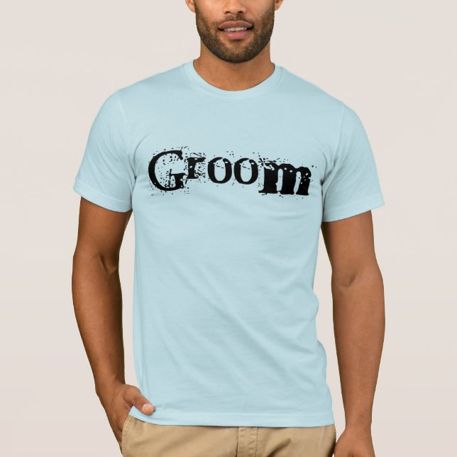 Groom Black Text T-Shirt (Front)