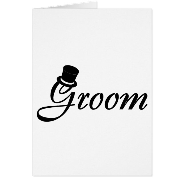 Groom (Blk Top Hat) Cards (Front)