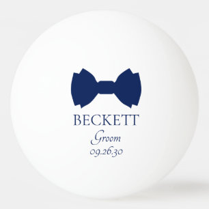Groom Blue Bow Tie  Ping Pong Ball