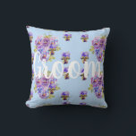 Groom Blue Flowers Floral Wedding Decor Cushion<br><div class="desc">Groom Blue Flowers Floral Wedding Decor Cushion. Designed from my original art.</div>