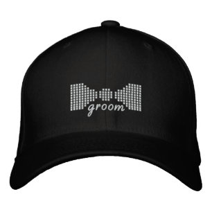 Groom Bow Tie Embroidered Baseball Cap