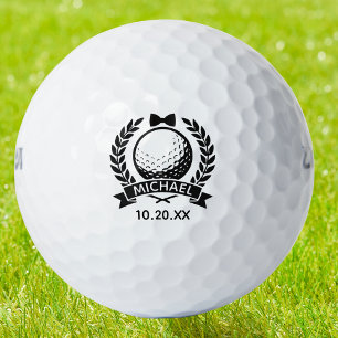 Groom Bowtie Best Man Wedding Elegant Personalized Golf Balls