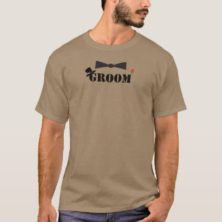 Groom Bowtie Red Rose T-shirts