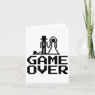 Groom Bride Game Over Stag Party Wedding _1  Card
