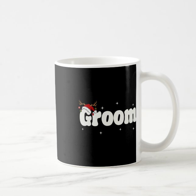 Groom Bride Santa Couples Christmas Outfits Xmas P Coffee Mug (Right)