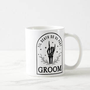 Groom Bride Skeleton Gothic Halloween Engagement W Coffee Mug