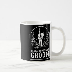 Groom Bride Skeleton Hand Couples Matching Wedding Coffee Mug