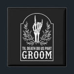 Groom Bride Skeleton Hand Couples Matching Wedding Magnet<br><div class="desc">Groom Bride Skeleton Hand Couples Matching Wedding Halloween</div>