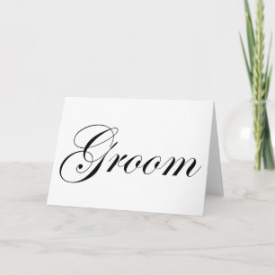 Groom Card