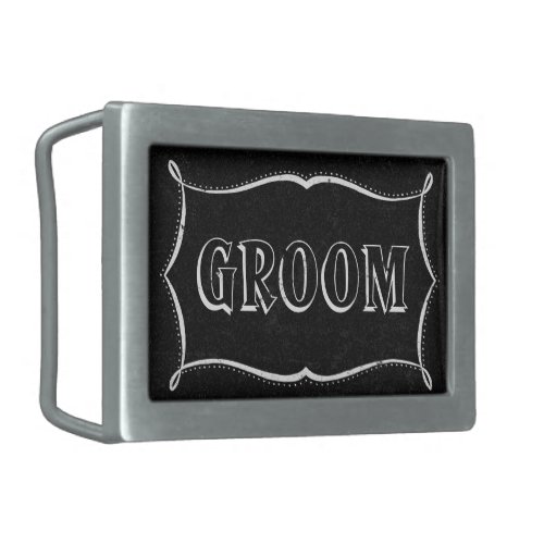 Groom Chalkboard Belt Buckle