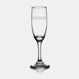 Groom Champage Flute    Wedding Day Gift 
