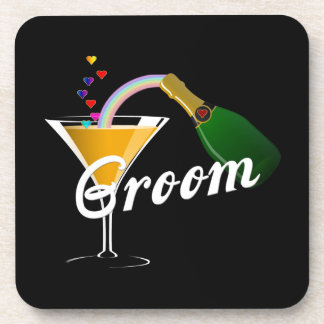 Groom Champagne Toast Beverage Coaster
