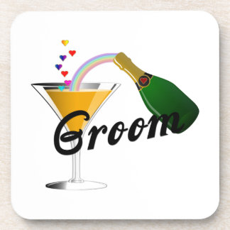 Groom Champagne Toast Coaster