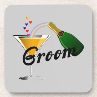 Groom Champagne Toast Drink Coaster