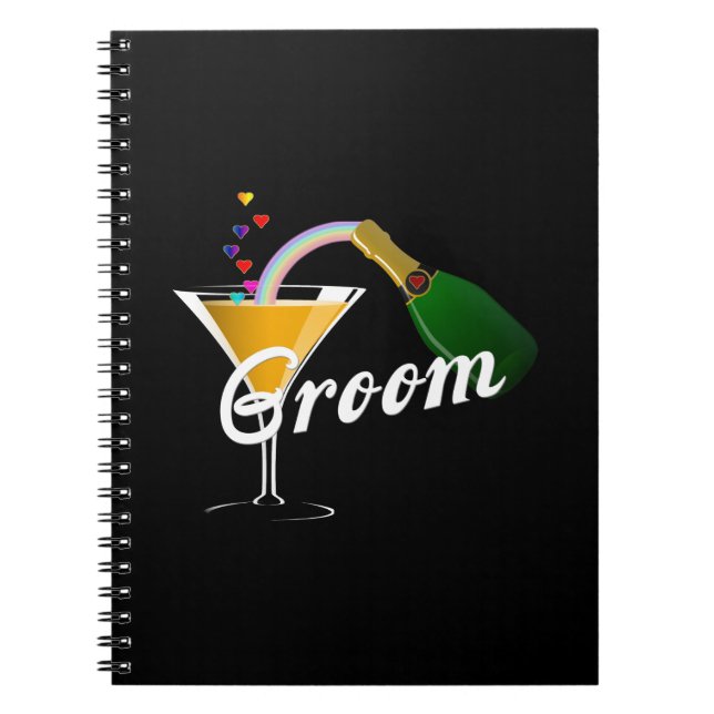 Groom Champagne Toast Notebook (Front)