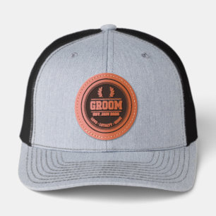 GROOM Clean Block Custom Leather Patch Hat