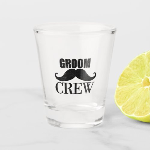 Groom Crew Bachelor Party Wedding Black Gift Shot Glass