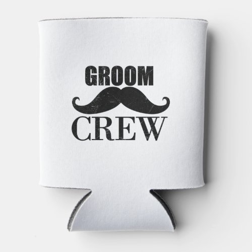 Groom Crew Bachelor Party Wedding Black Grunge Can Cooler