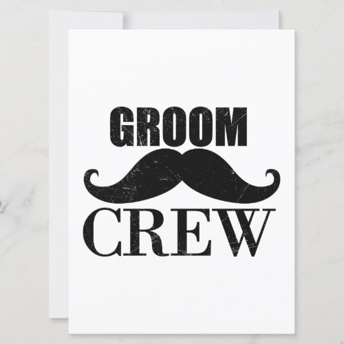 Groom Crew Bachelor Party Wedding Black Grunge Invitation