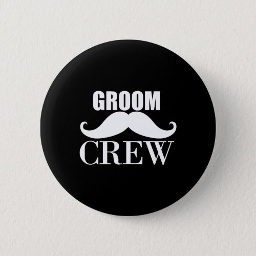 Groom Crew Bachelor Party Wedding White Gift Button