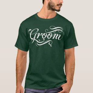 Groom Cute Engagement Matching Newlyweds Bachelor  T-Shirt