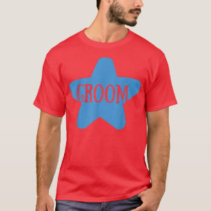 Groom Cute Engagement Wedding Party Matching T-Shirt