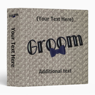 Groom Cute Personalized Wedding  3 Ring Binder