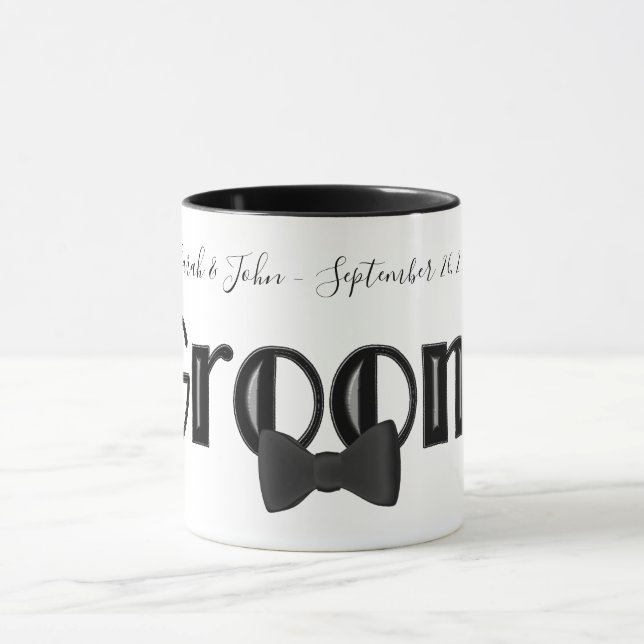 Groom Cute Personalized Wedding   Mug (Center)