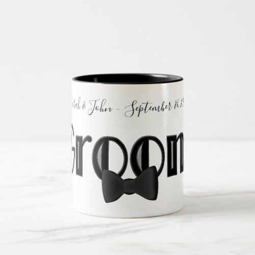 Groom Cute Personalized Wedding   Two_Tone Coffee Mug