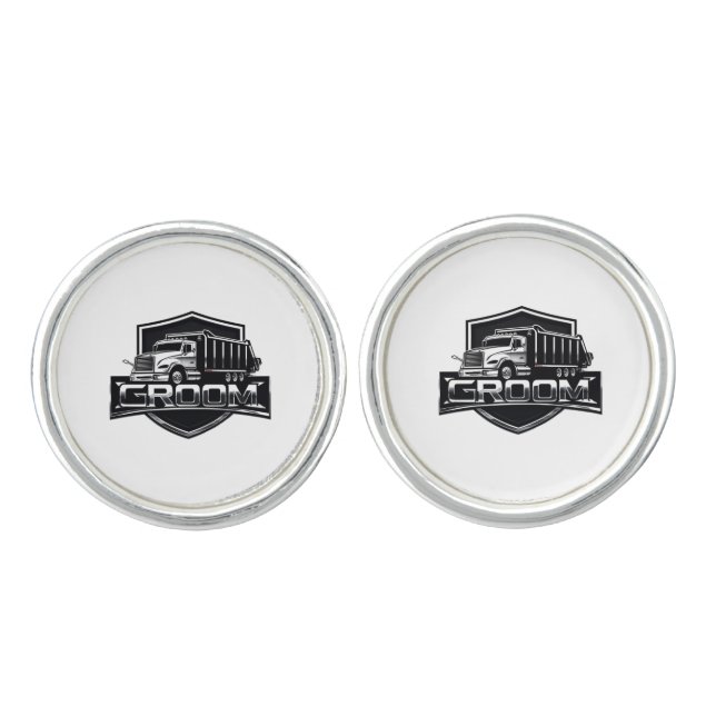 Groom Dumpster  Cufflinks (Front)