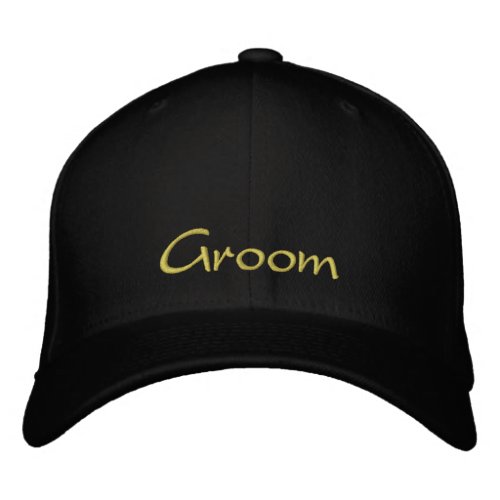 Groom Embroidered Baseball Cap