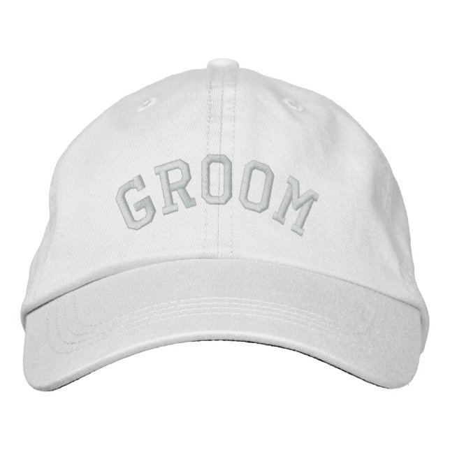GROOM EMBROIDERED BASEBALL CAP (Front)