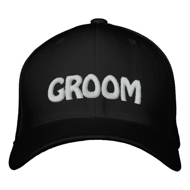 GROOM EMBROIDERED BASEBALL HAT (Front)