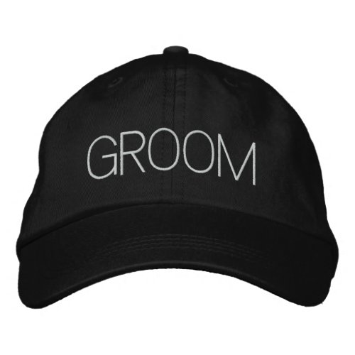 Groom Embroidered Baseball Hat