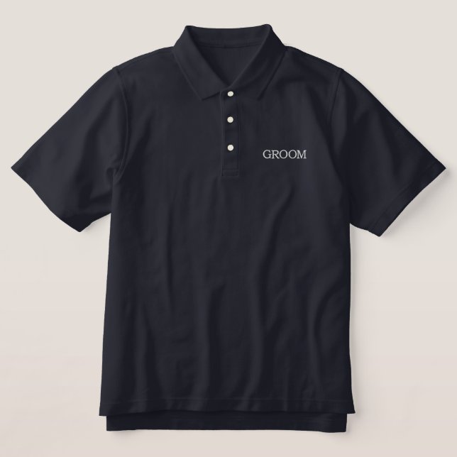 Groom Embroidered Polo Shirt (Design Front)