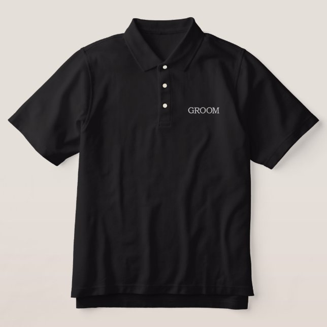 Groom Embroidered Polo Shirt (Design Front)