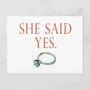 Groom Engagement Gifts and T-shirts Announcement Postcard