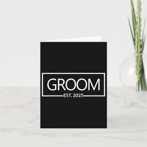 Groom Est. 2025 Wedding Matching Husband Just Marr Card