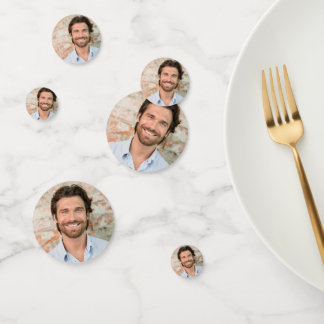 Groom Face 6 Photo Bachelorette Party Confetti