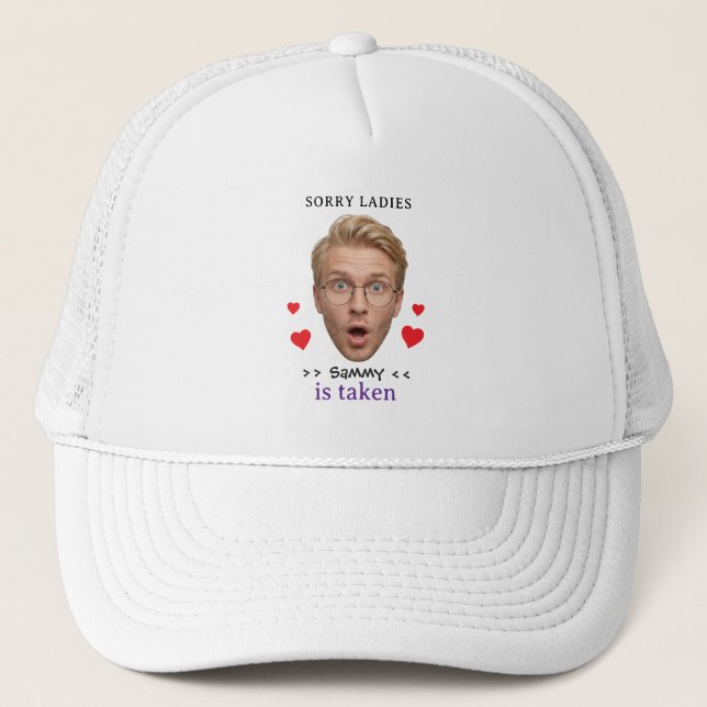 Groom Face Funny Bachelorette Party Trucker Hat (Front)