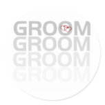 Groom Fade Classic Round Sticker