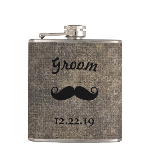 Groom Flask Mustache
