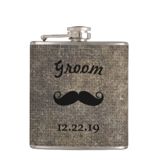 Groom Flask Mustache